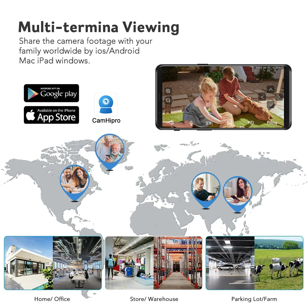 Outdoor IP Camera WIFI POE PTZ 30X Zoom 4K 8MP AI Auto Tracking Humanoid Detection Two Way Audio Security Camera