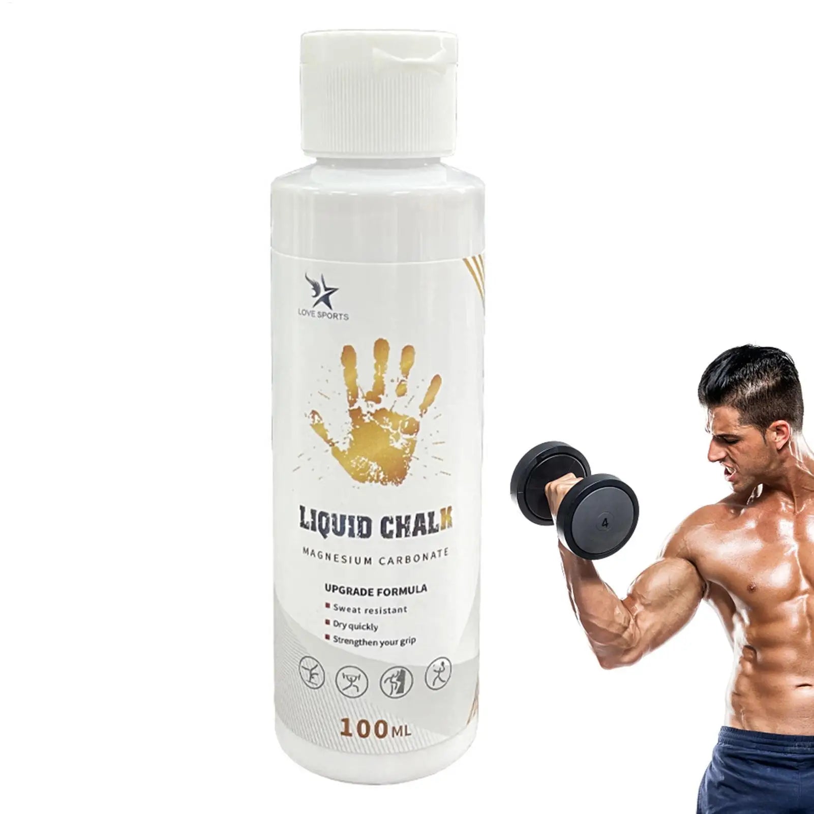 200ml Sports Liquid Magnesium Powder Fitness Lifting Anti Slip Cream Grip Liquid Magnesium for Pole Dancing Rock Climbing Gym