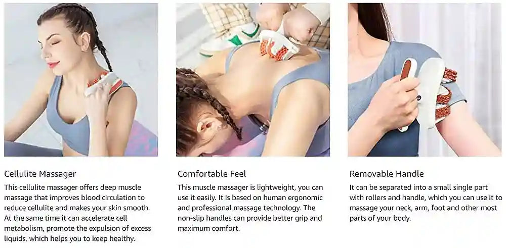 Cellulite Massager Roller - Manual Tool for Targeted Muscle Relief Massage Roller Tidesmit