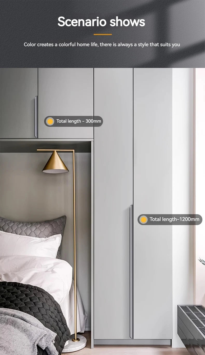 Invisible Wardrobe Handle Minimalist Modern Minimalist Cabinet Door Drawer Cashmere Gray Cabinet Furniture Hardware Small Handle