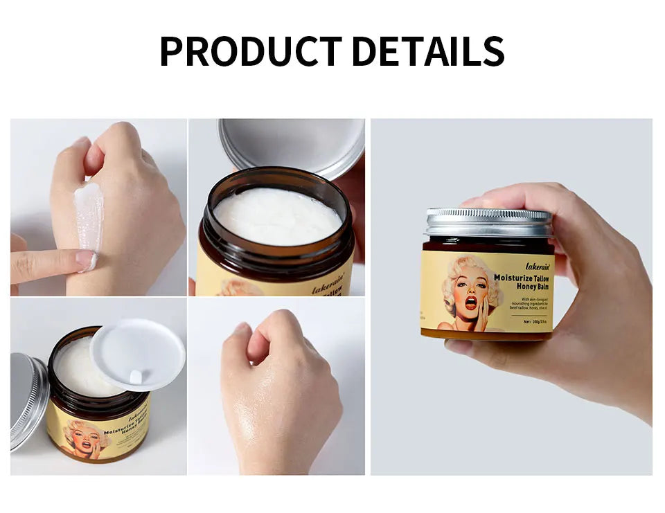 Beef Tallow Face Cream Lasting Moisturizing Soothing Facial Skin Firming Increase Facial Elasticity Nourishing Smooth SkinCare