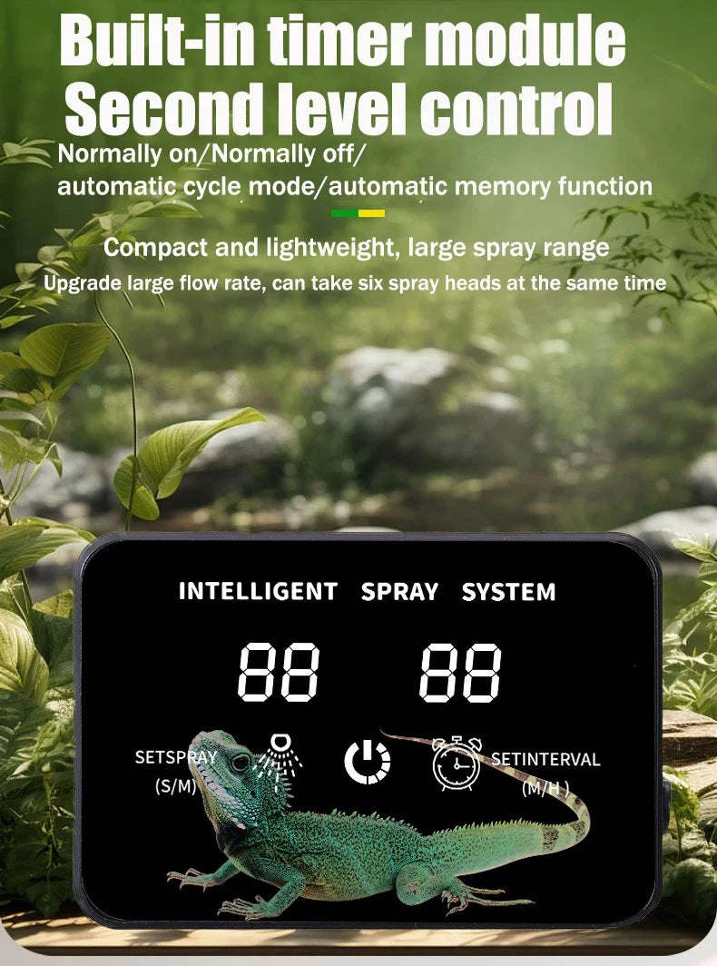Intelligent Reptile Spray Irrigation Timer System Mist Rainforest Terrariums Automatic Spray Misting Plant Watering System Kit