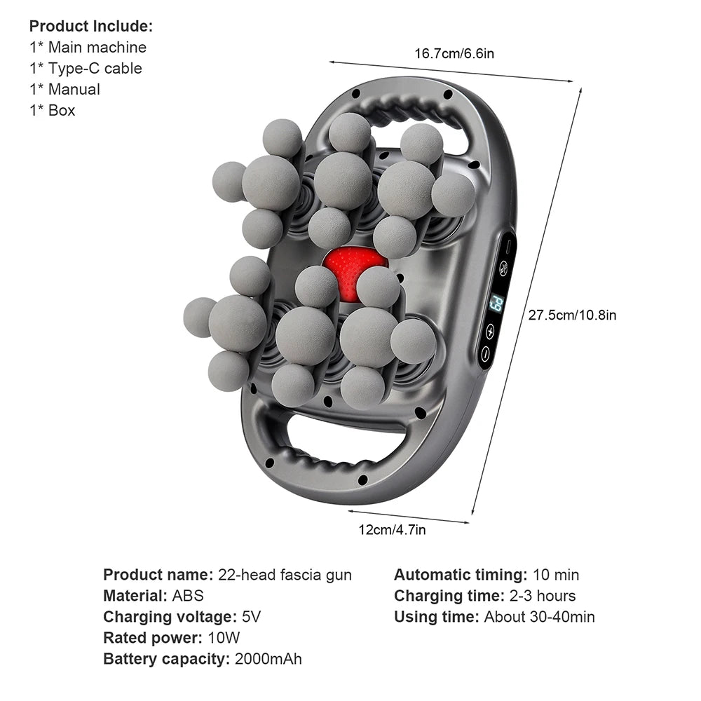 Deep Tissue Electric Massager - Professional Muscle Recovery Device Body Shaping Massage Equipment Tidesmit