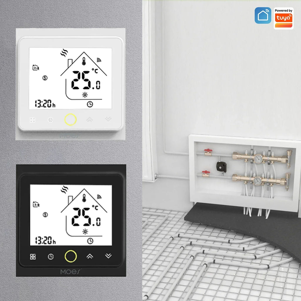MOES WiFi Water/Electric Floor Heating Thermostat Gas Boiler Temperature Controller Smart Alexa tuya Google Voice zigbee Control