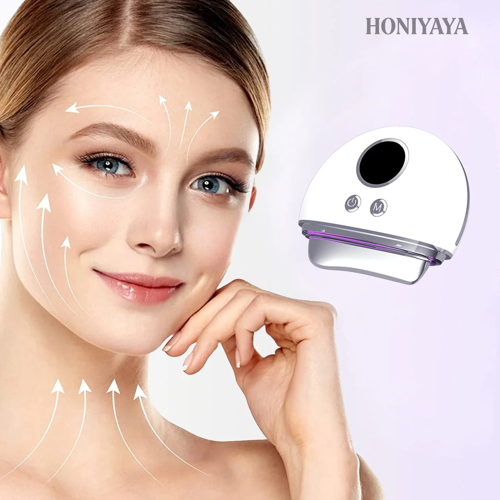 Facial Neck Massager - 4-in-1 Skin Care Tool with 9 Modes - Tidesmit Fascia Gun Tidesmit