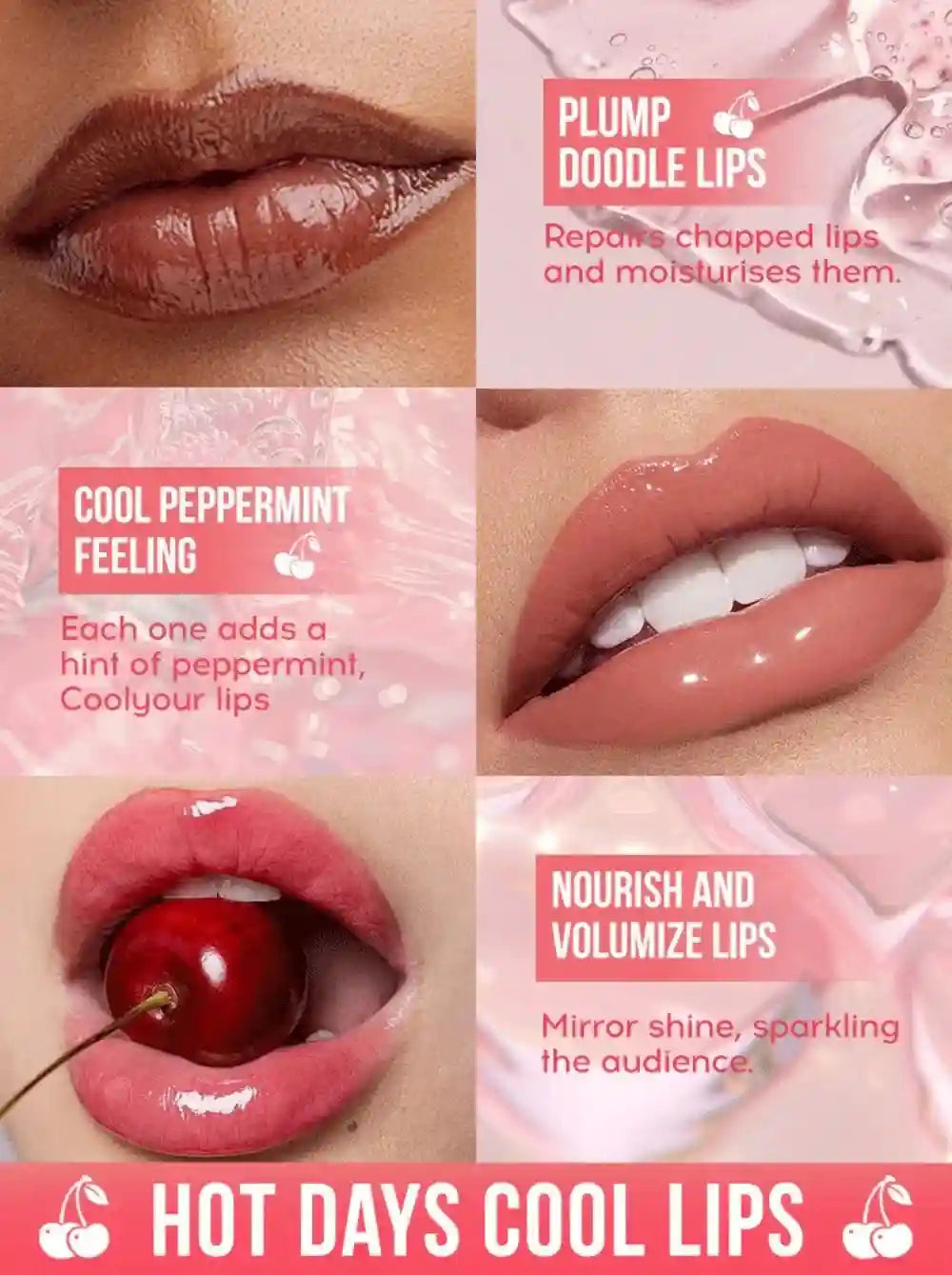 Plumping Lip Gloss Tint - Moisturizing Lip Care by Tidesmit Lip Care Tidesmit