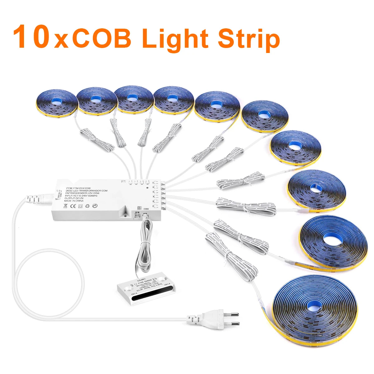 12V COB LED Strip Light Smart Double Door Sensor Switch Cabinet lights for your room Lighting Dupont LED Tape Door Open Light-ON