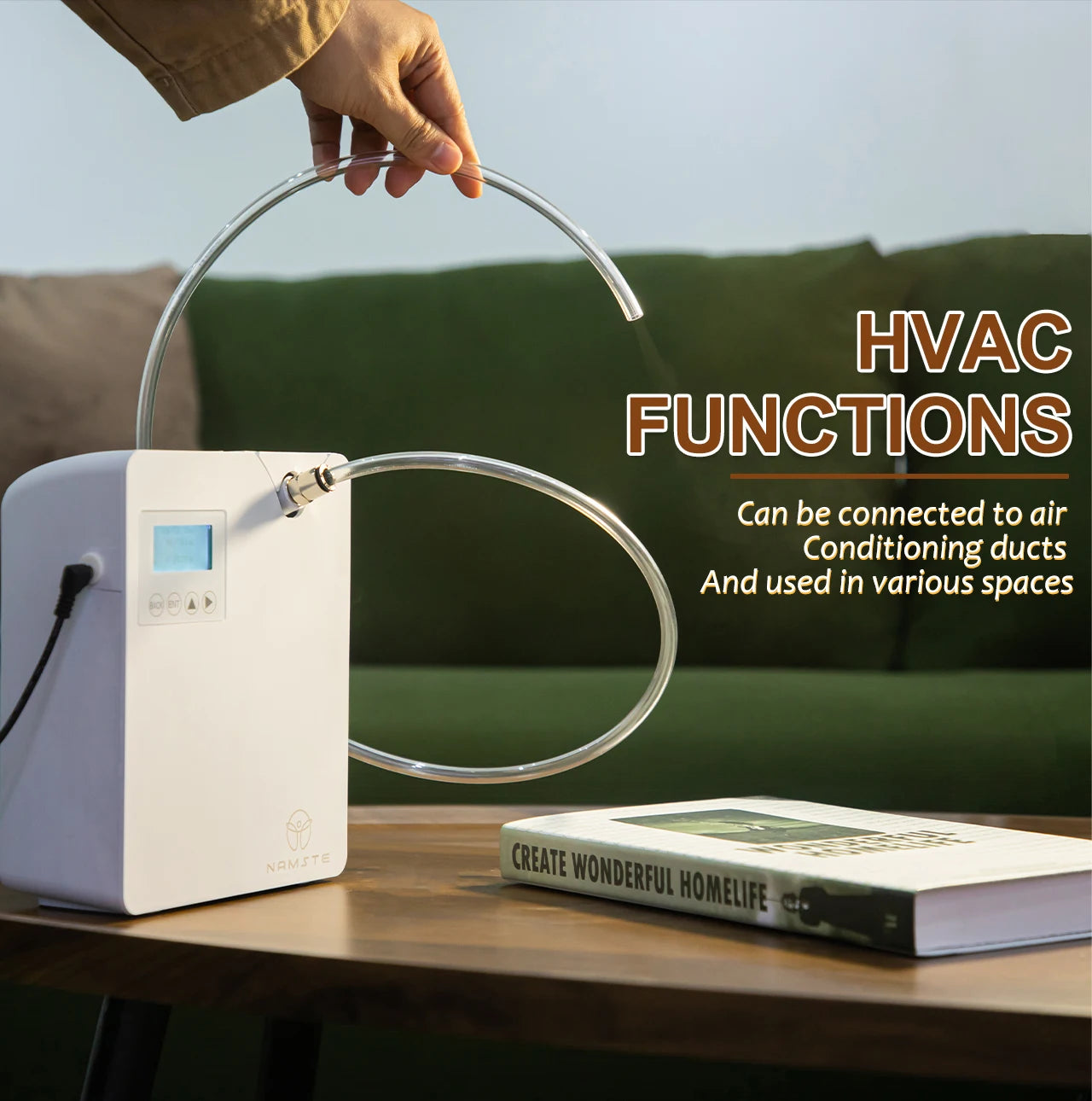 NAMSTE Electric Aromatic Oasis Fragrance WIFI Aroma Diffuser Air Freshener Essential Capacity 300ml Bluetooth Purifiers 400m³