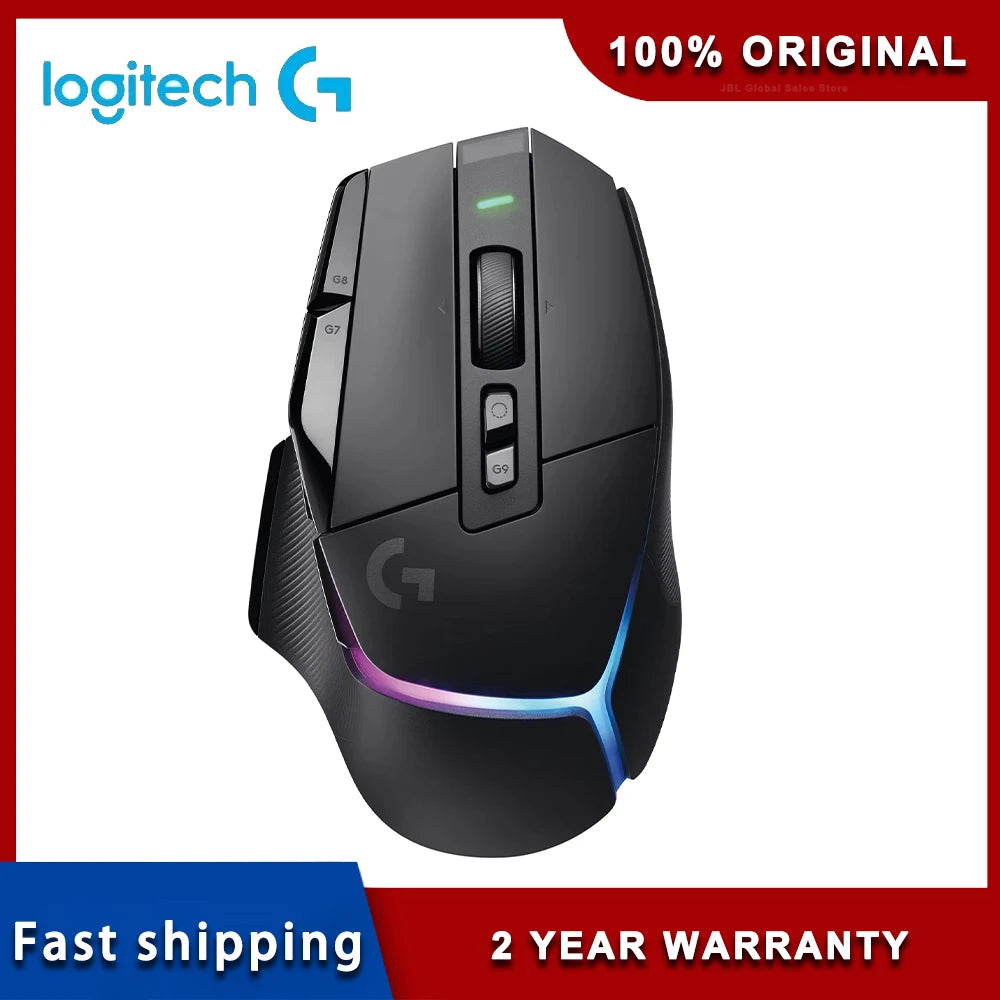 Logitech G502 X Plus Wireless Gaming Mouse - LIGHTSPEED Optical, LIGHTFORCE Switches, LIGHTSYNC RGB, HERO 25K Sensor for PC/Mac