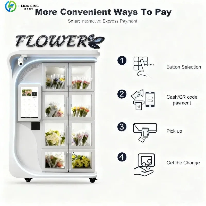 Tidesmit Smart Flower Vending Machine 100V-240V EU Plug 5-8 Bouquets