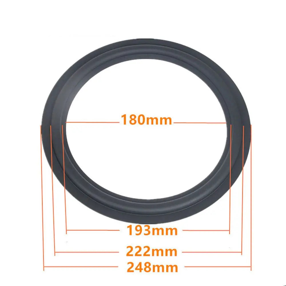 Black speaker suspension edge ring with measurements: 180mm, 193mm, 222mm, 248mm