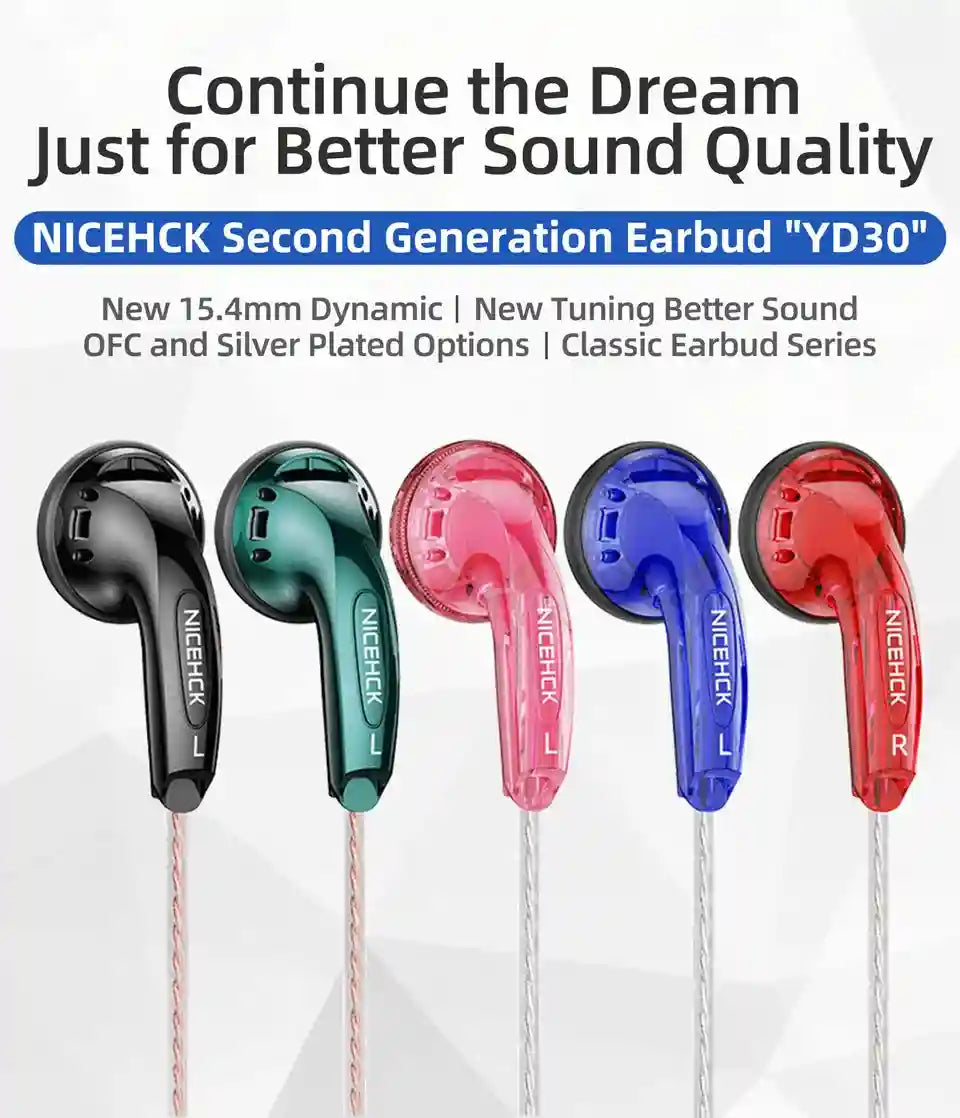 Wired 3.5mm HiFi Earbuds - Green Monitor Headphones for Clear Audio Tidesmit