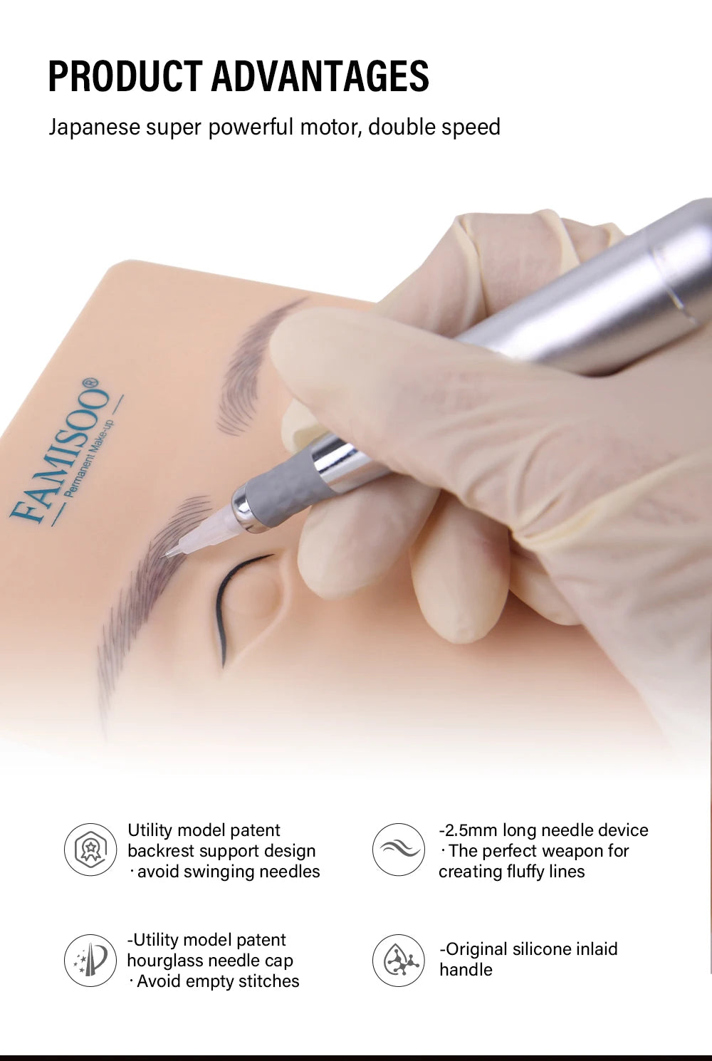 Wireless PMU Machine - Professional Rotary Microblading Pen Permanent Makeup Machines Tidesmit
