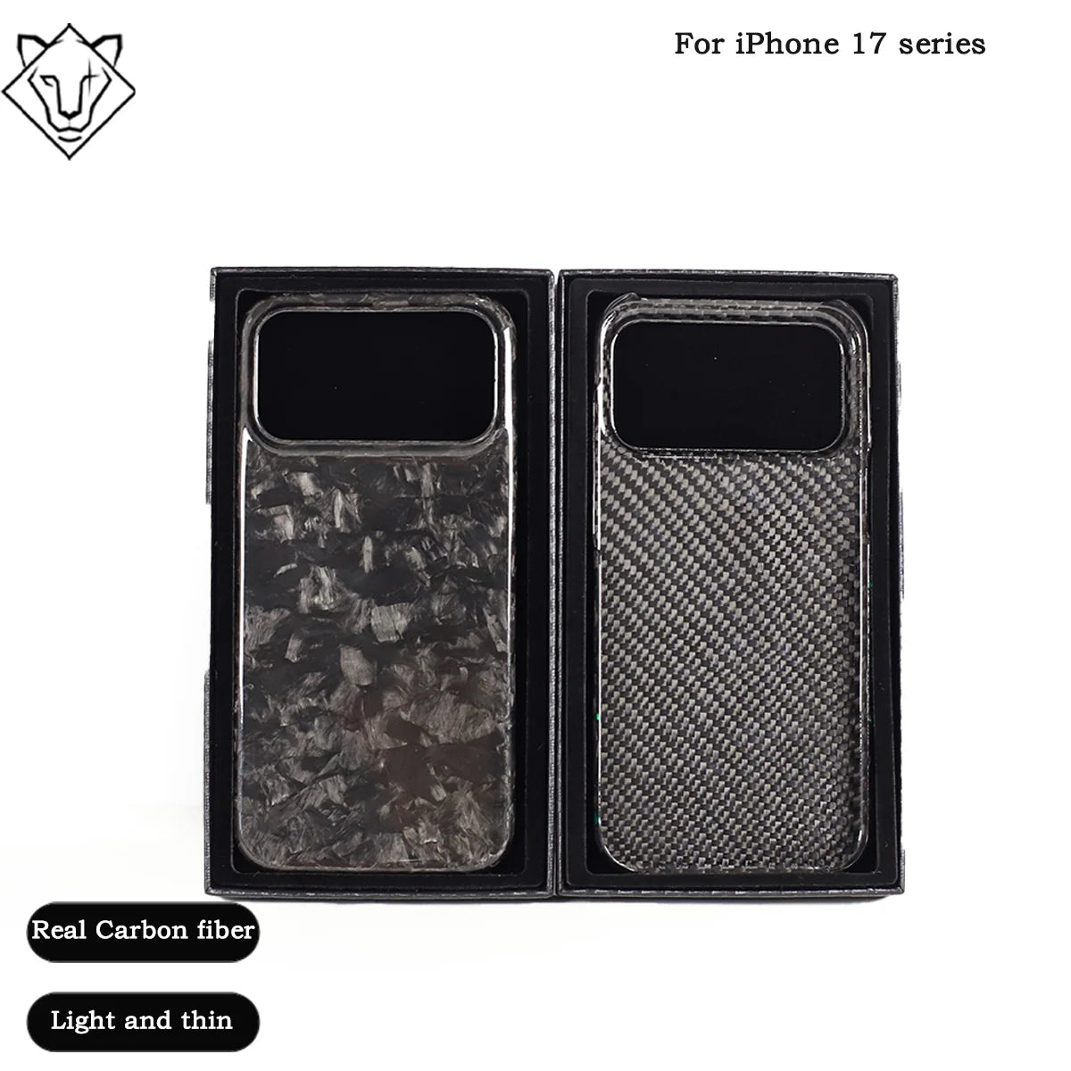 iPhone 17 Pro Max Carbon Fiber Case - Slim Military-Grade Protection Bright Tidesmit