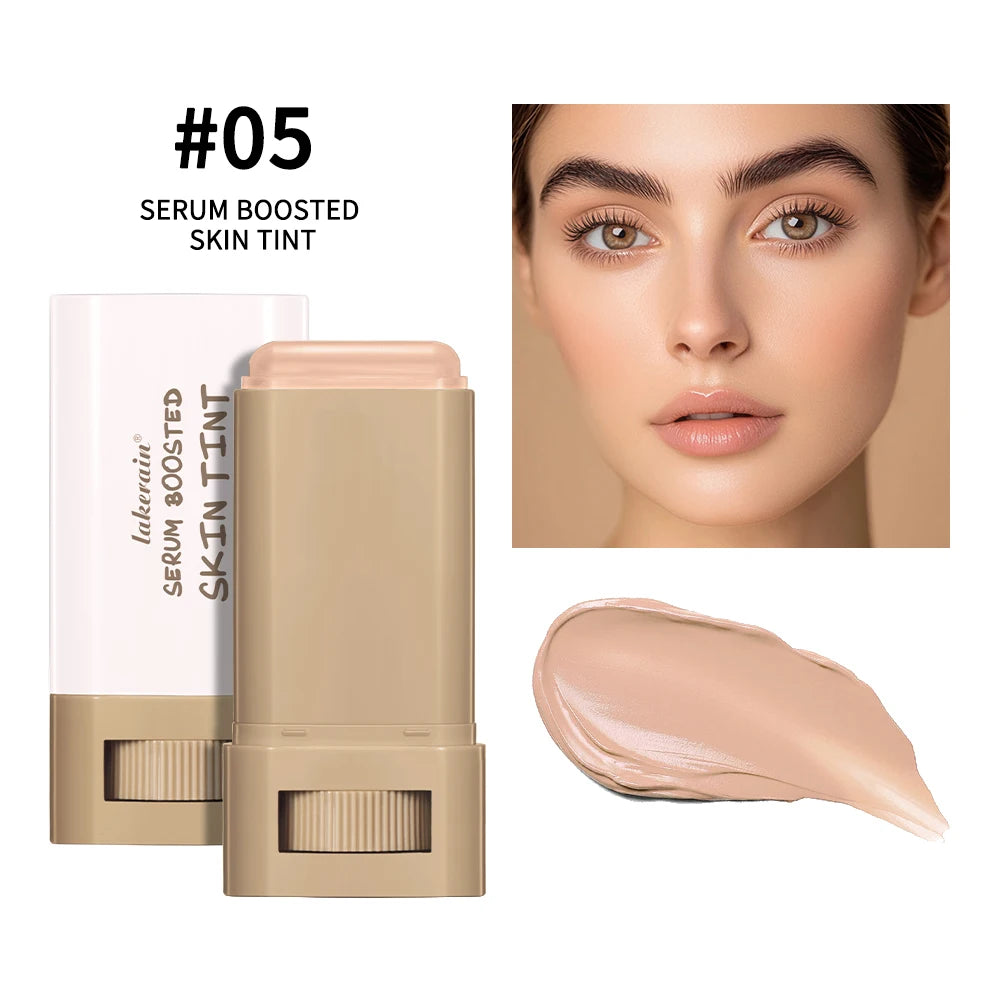 Tidesmit foundation stick serum boosted skin tint balm texture close-up for moisturizing coverage and even skin tone