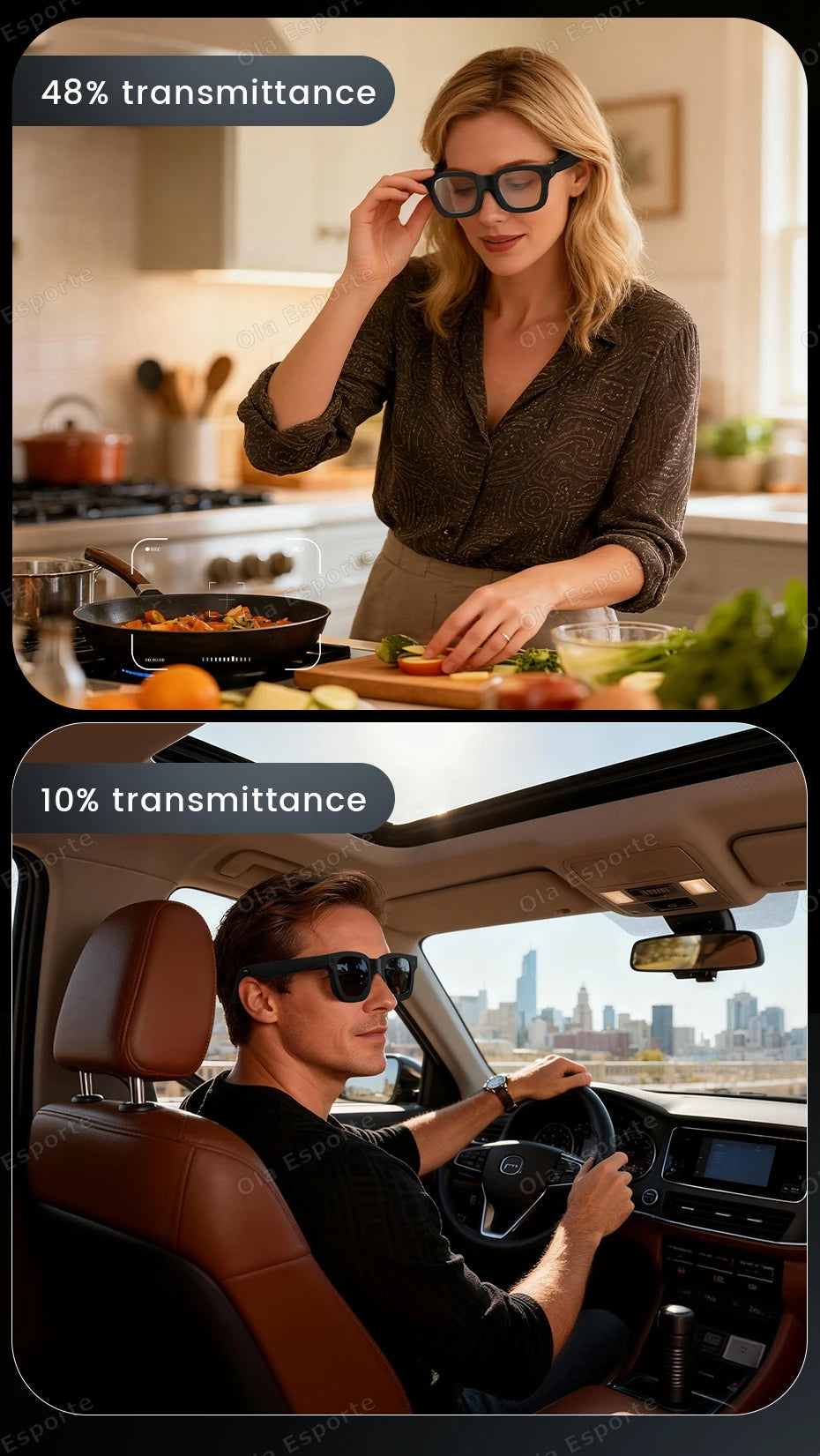 AI Smart Glasses with Video Camera & Bluetooth Calls | Tidesmit Tidesmit