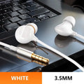 USB-C Wired HiFi Earphones with Ceramic Mic by Tidesmit 3.5MM White Tidesmit