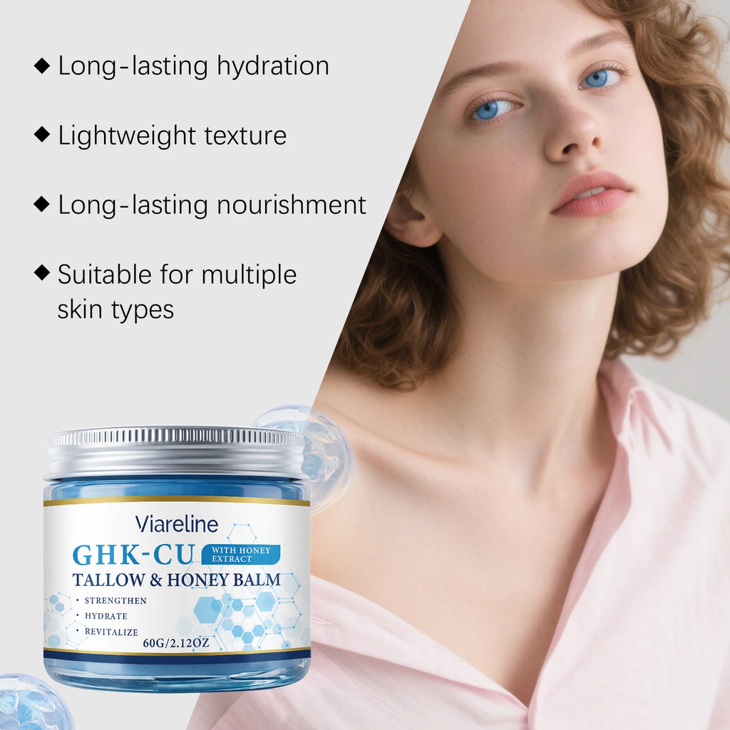 Ghk-Cu Firming Face Cream Anti Age Wrinkle Removal Fade Fine Lines Repair Roughness Deep Hydration Brightening Beef Tallow Balm