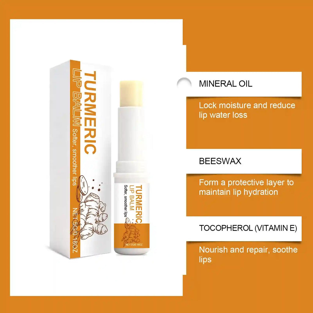 Turmeric Lip Balm – Moisturizing Dark Lip Treatment by Tidesmit Lip Care Tidesmit