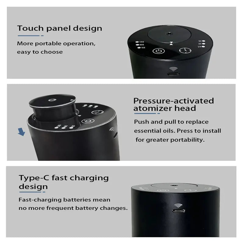 Portable Car Aroma Diffusers  APP Connected Fragrance Smell Distributor Suitable for Office Home Car Fragrance Diffusers