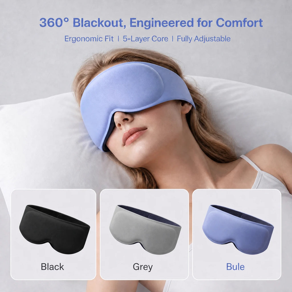 3D weighted eye mask,3D Breathable Soft Comfortable Eye Mask for Sleeping,Light Blocking,Microgravity alleviates eye fatigue