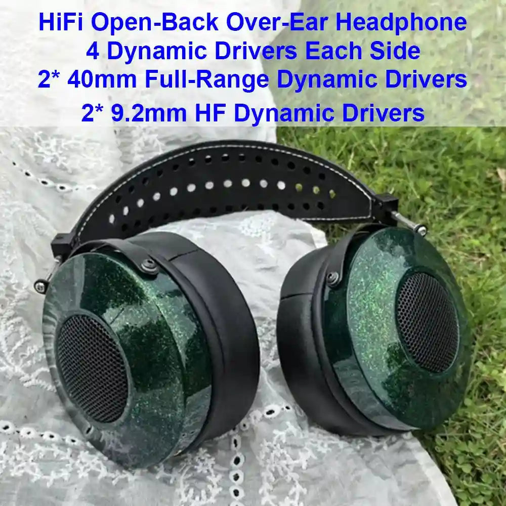 Wired Over-Ear Headphones | 4 Dynamic Drivers | Open-Back Audio Tidesmit