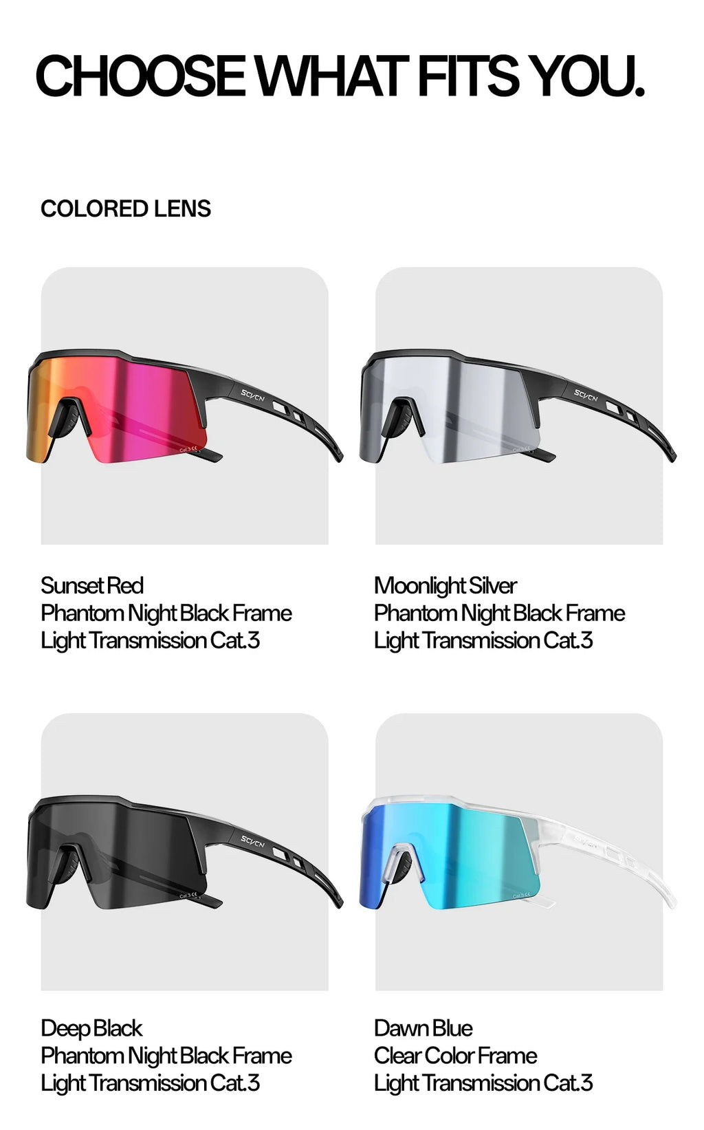 SCVCN 2026 New Cycling Sunglasses Photochromic Hiking Eyewear Driving Fishing Glasses for Women Men Travel Golf MTB Bike Goggles