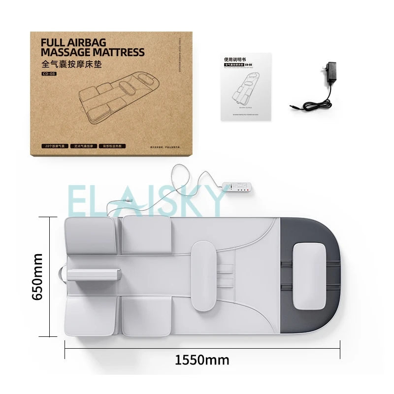 Full Airbag Massage Mattress with Heat | Deep Tissue Kneading Massage Cushion Tidesmit