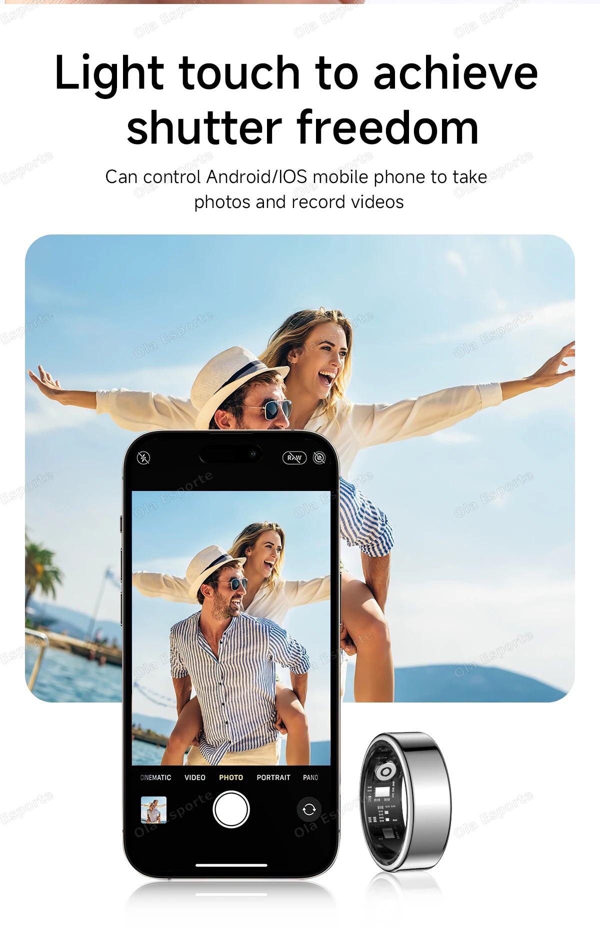 Newest Smart Ring Call Message Notification Hand Gestures Control Health Monitoring IP68 5ATM Waterproof Ring Men Women 2025 New