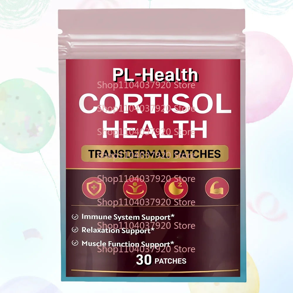 30 Patches Cortisol Transdermal Patches Hormone Balance Support for Women with Magnesium Complex, Rhodiola Rosea