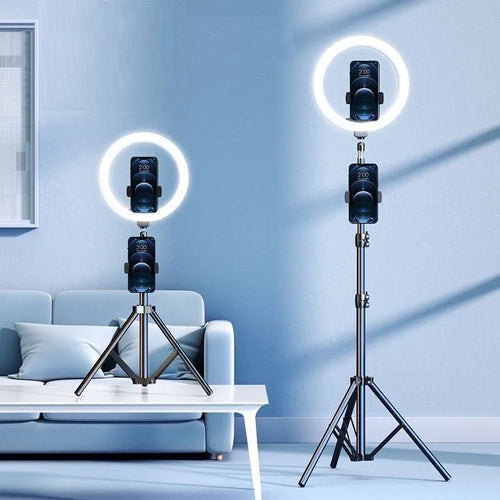 10-Inch LED Ring Light with Adjustable Tripod Stand - Black Tidesmit
