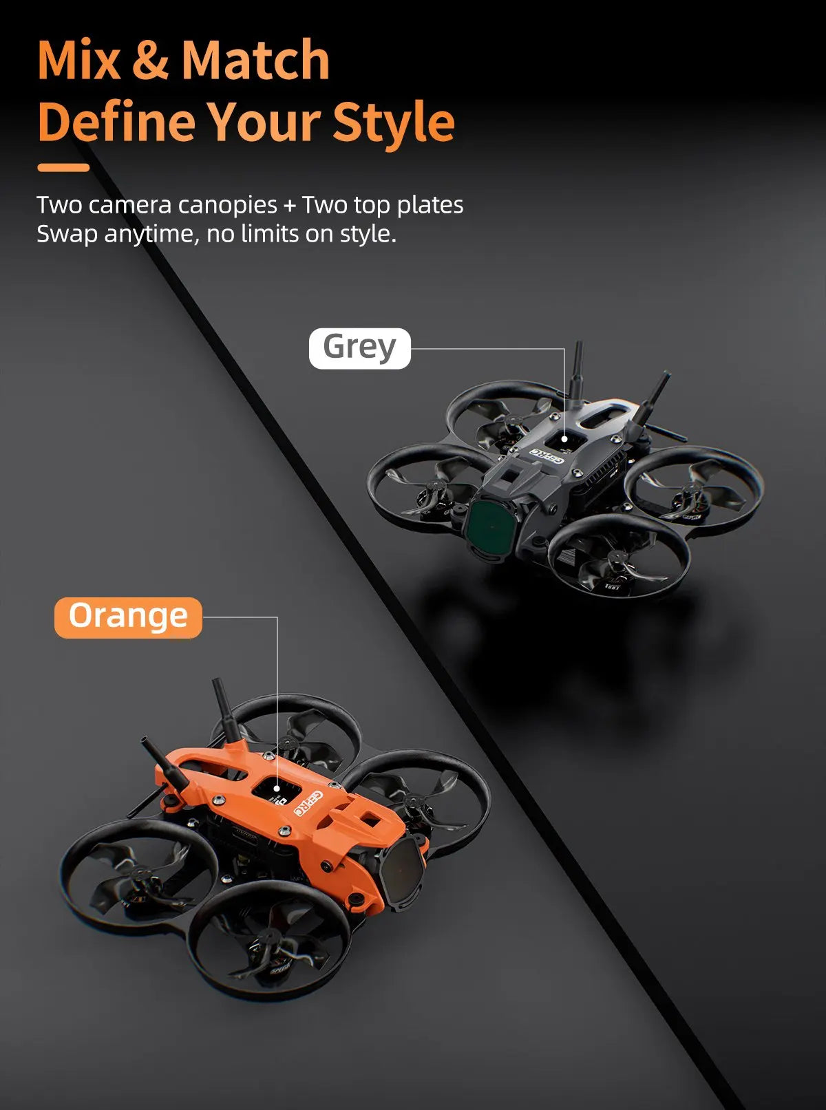 GEPRC DarkStar16 1.6 Inch FPV Drone | O4 Pro & ELRS Options Tidesmit