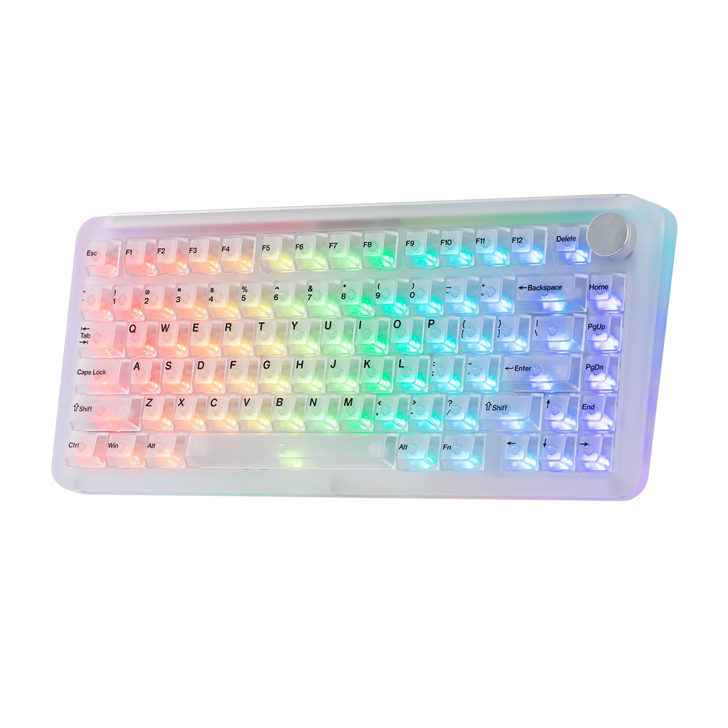 KiiBOOM Phantom81 V4 75% ANSI US Layout Tri-mode Wireless Acrylic Semi-Translucent Mechanical Keyboard with Shine Through Keycap