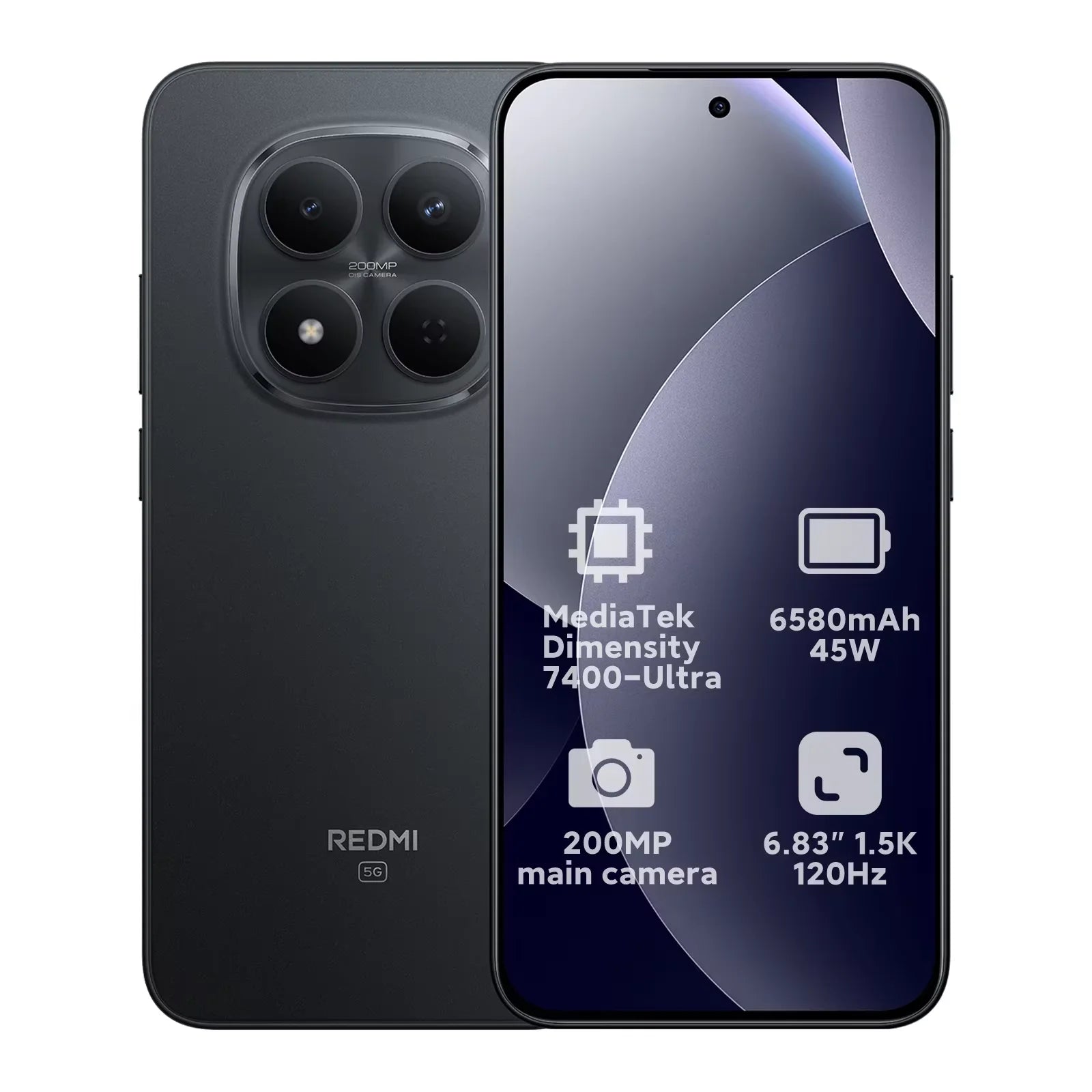 Global Version Redmi Note 15 Pro 5G Dimensity 7400-Ultra Smartphone 6580mAh 45W Battery 200MP OIS Main Camera Xiaomi Cellphone