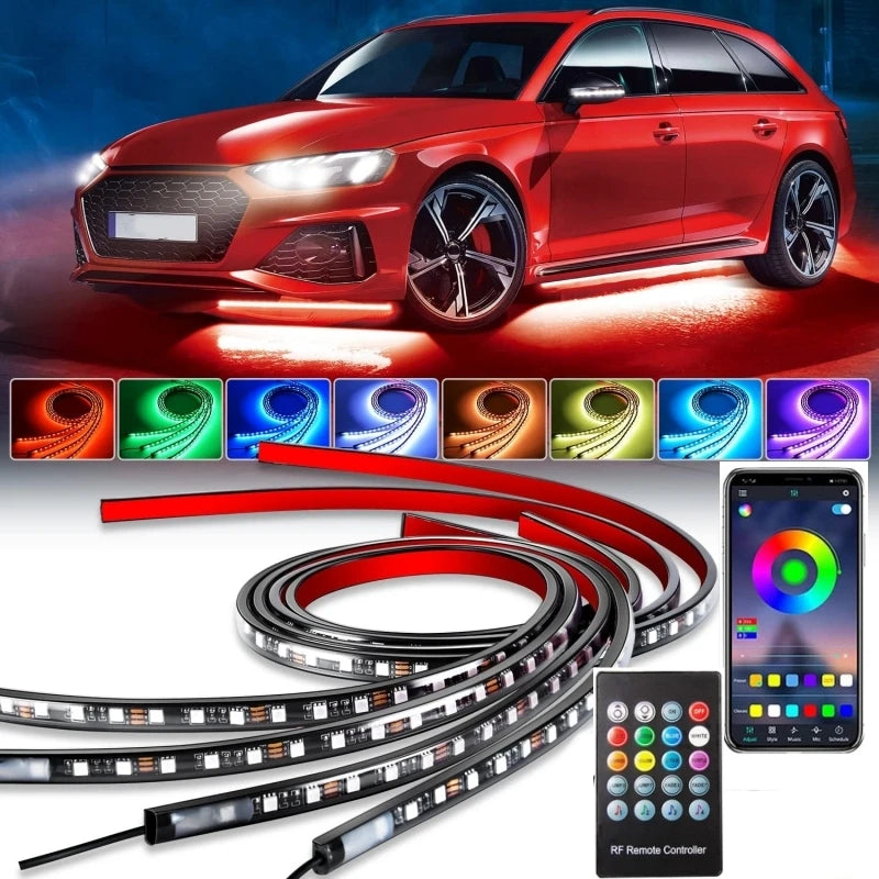 Car Underglow LED Light Kit RGB Dream Color - App Controlled Tidesmit Tidesmit
