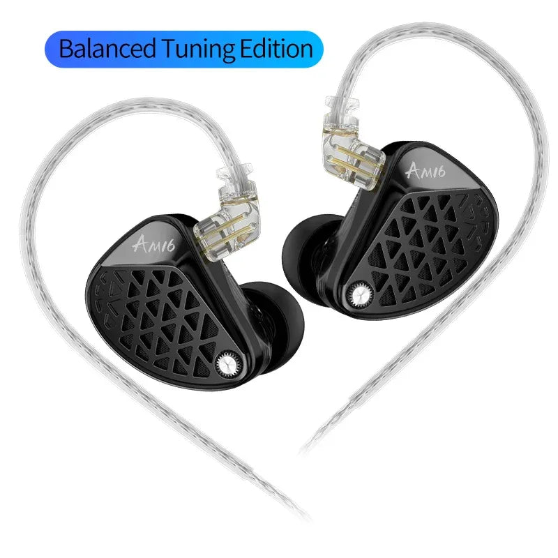 Tidesmit 16BA Driver Wired Earbuds HiFi Bass Noise Isolating AM16 Balanced NO MIC Tidesmit
