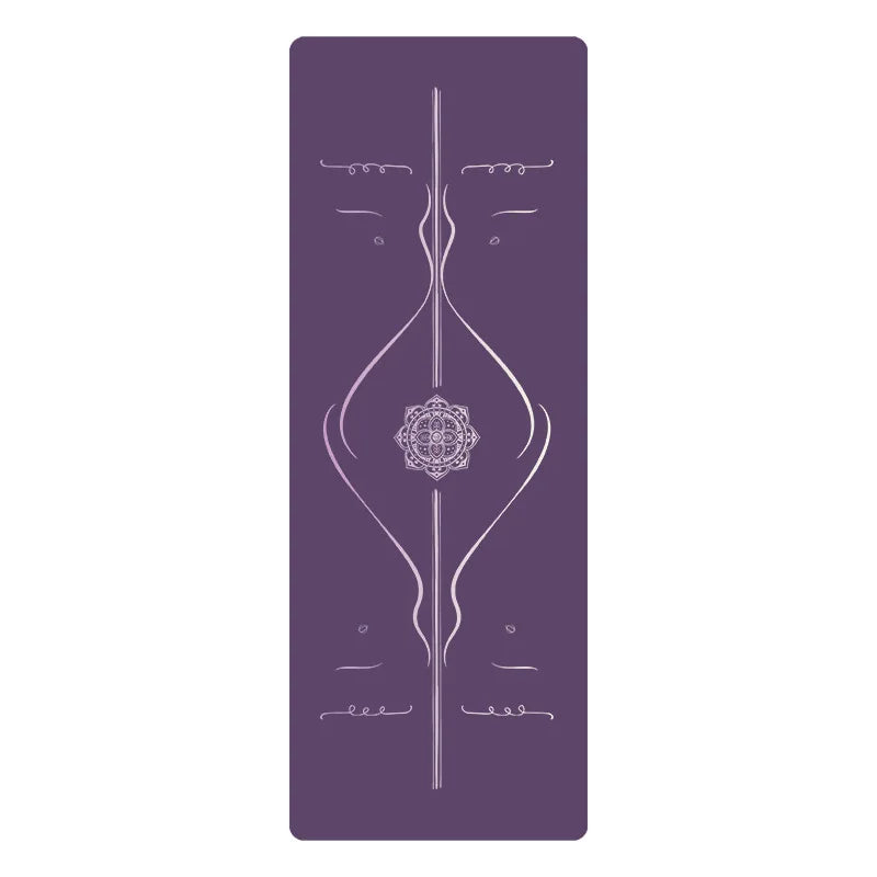 Professional PU Natural Rubber Yoga Mat, Non-Slip Grip Thickened Shock-Absorbing Exercise Dance Fitness Mat