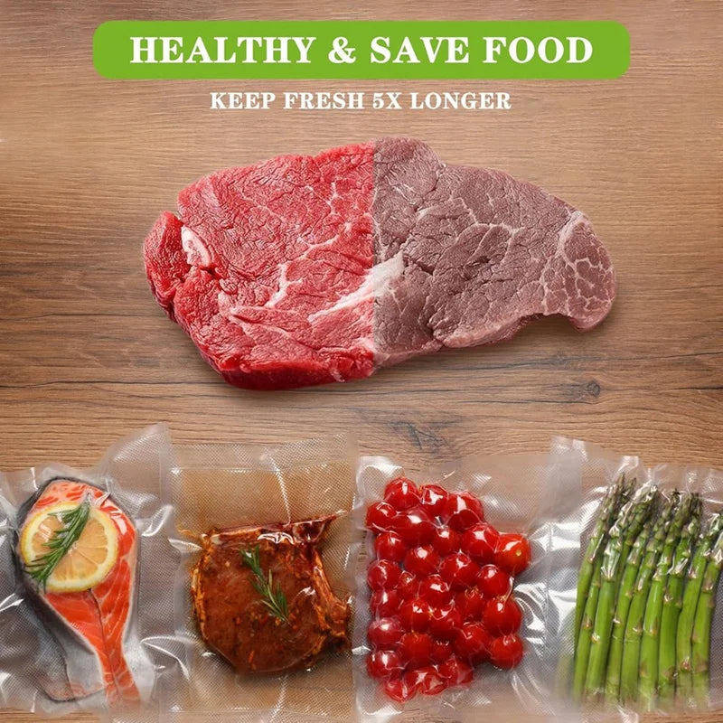 A19F-Vacuum Sealer For Food - Cordless Handheld Food Vacuum Saver With 10 Pcs Sealer Bags, For Food Preservation & Fresh