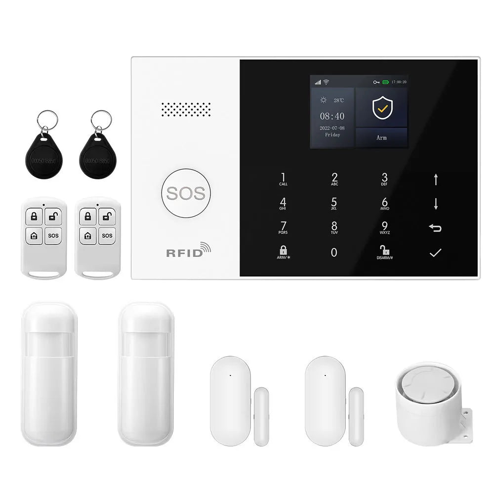 WiFi GSM Smart Home Alarm System - Tuya Security Kit by Tidesmit 2G GSM WiFi Kit B EU Plug Tidesmit