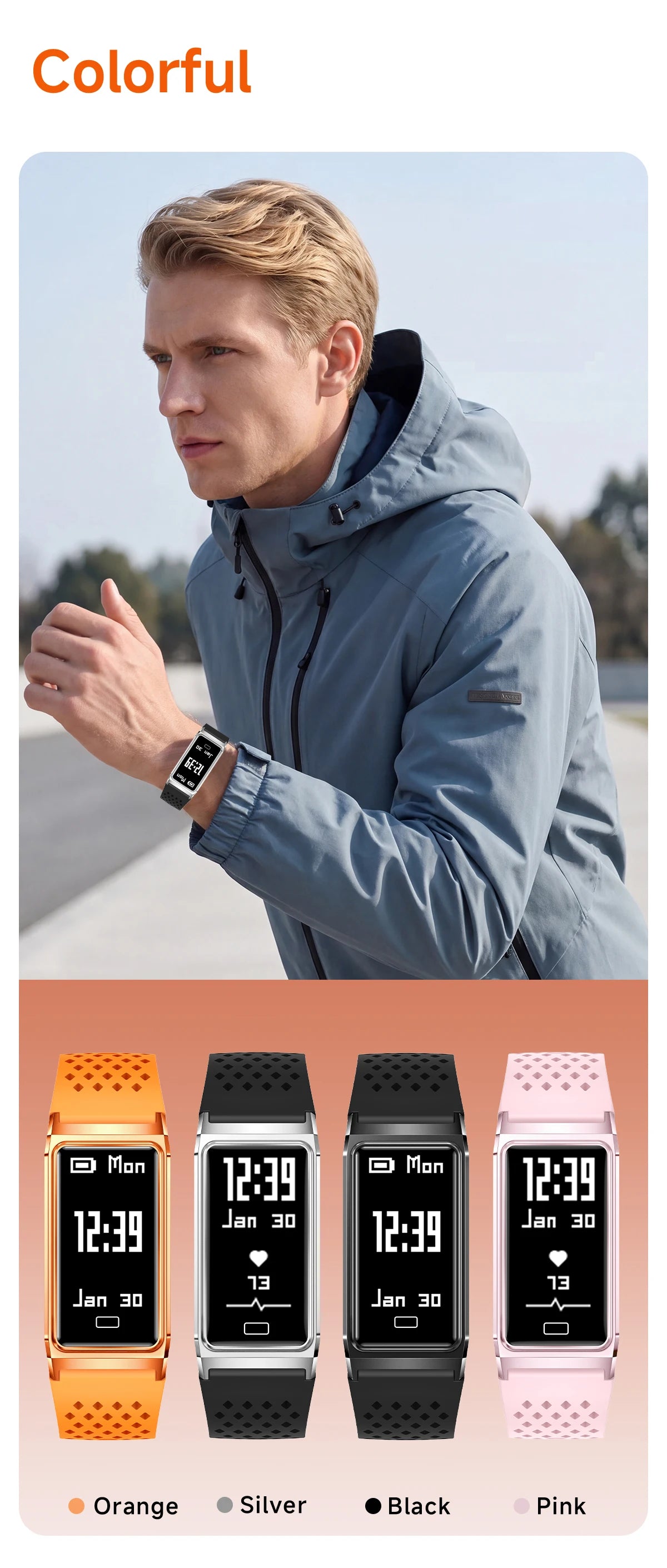 LIGE 4.9MM Ultra-Thin Fashion Men Women Smart Bracelet Sports Fitness Tracker Heart Rate Health Monitor Waterproof SmartWatch