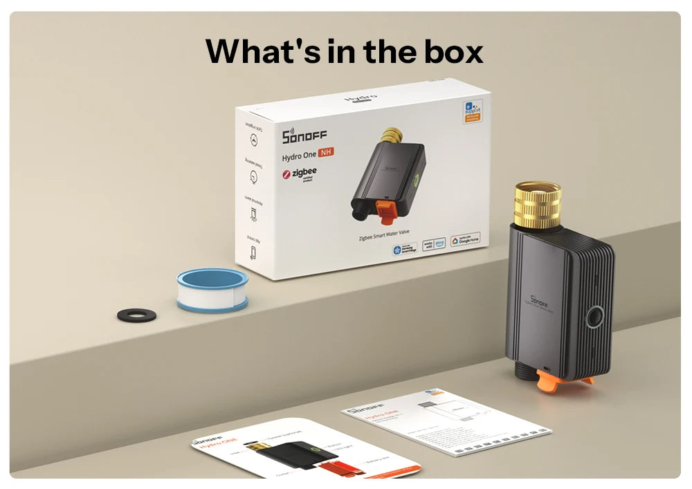 SONOFF Smart Water Valve Hydro Series Hydro ONE Zigbee With Flow Meter Brass Water Inlet Apple Home SWV-ZFE SWV-ZFU