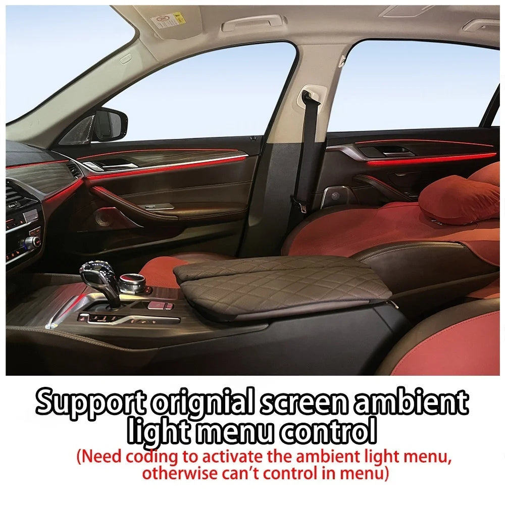 RGB color streamer For BMW 5 Series G30 G31 G30 2017-2023 OEM Design Ambient Light Interior Lighting Upgrade Precise Fit