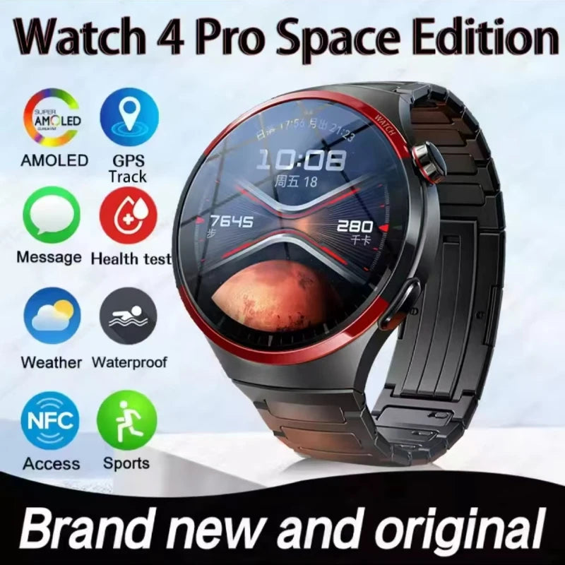 For WATCH 4 PRO Smart Watch Men Space Exploration Edition Bluetooth Call GPS NFC Heart Rate Sports SmartWatch 2026 New