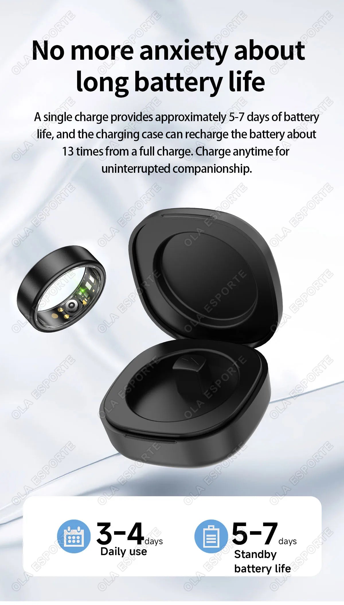 New Various Colors Available Smart Ring Bluetooth Heart Rate Sleep Monitoring Men Women Smartring Waterproof Health Sport Rings