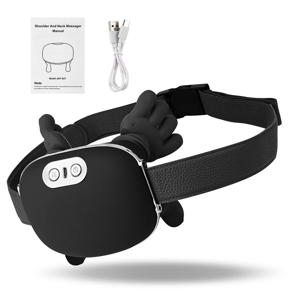 4D Bionic Neck Massager - Deep Tissue Muscle Relief with Heat Therapy Massage Chairs Black Tidesmit