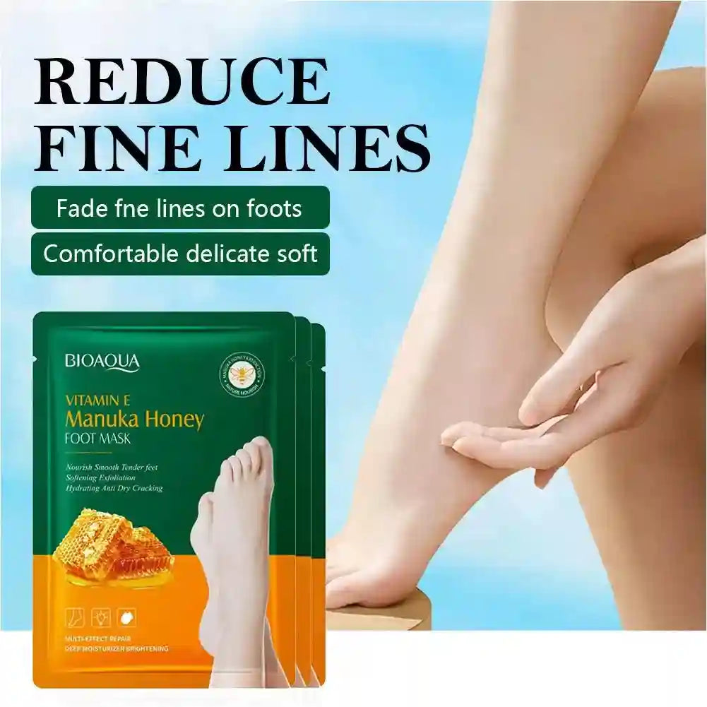 Vitamin E Foot Mask with Manuka Honey for Salon-Quality Soft Skin Scrubs Treatments Tidesmit
