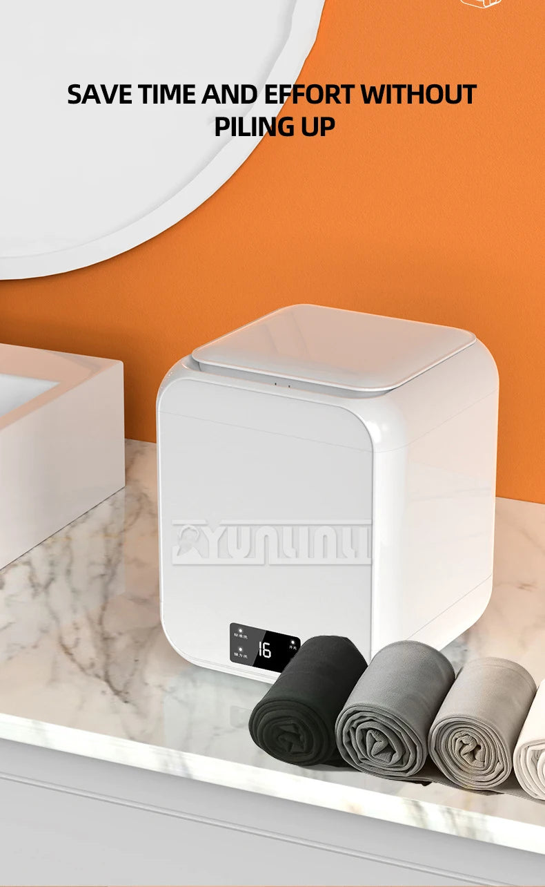 Tidesmit 12L semi-automatic portable mini washing machine with drying function for compact home laundry cleaning
