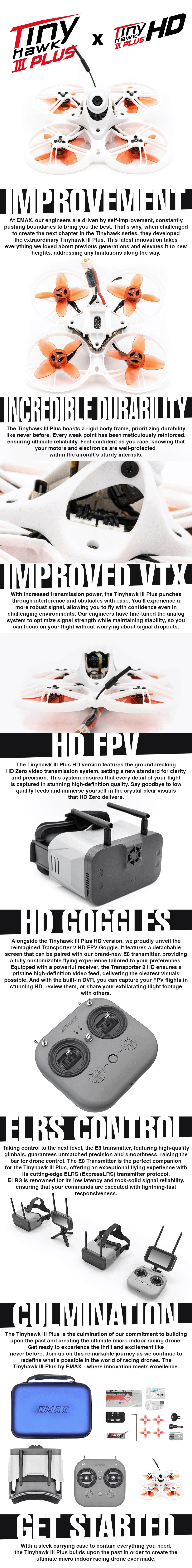 Tinyhawk III Plus FPV Racing Drone | Analog & HD Zero Options Tidesmit