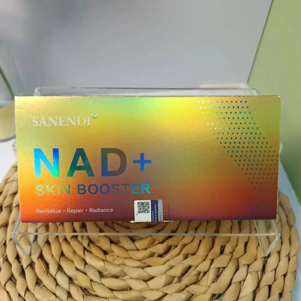 Sanendi NAD+ Complex Essence set: holographic skin booster box for brightening and repairing dull skin, 5x7ml vials.