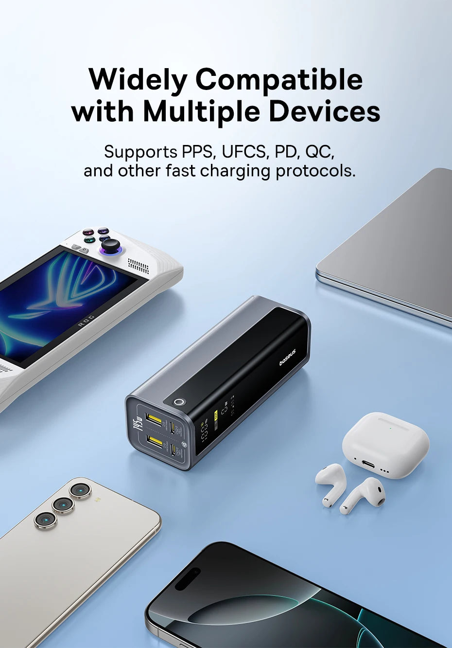 145W Fast Charging Power Bank 20800mAh Portable Laptop Charger Tidesmit